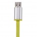 Easy Carry Retractable Lighter Style Micro USB Cable / 80cm Sync and Micro Charge Data Cable for Android - Yellow